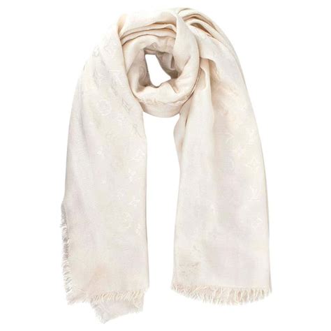 louis vuitton cream scarf|genuine Louis Vuitton scarf.